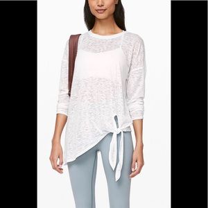 Lululemon tie your practice 6 burnout long sleeve